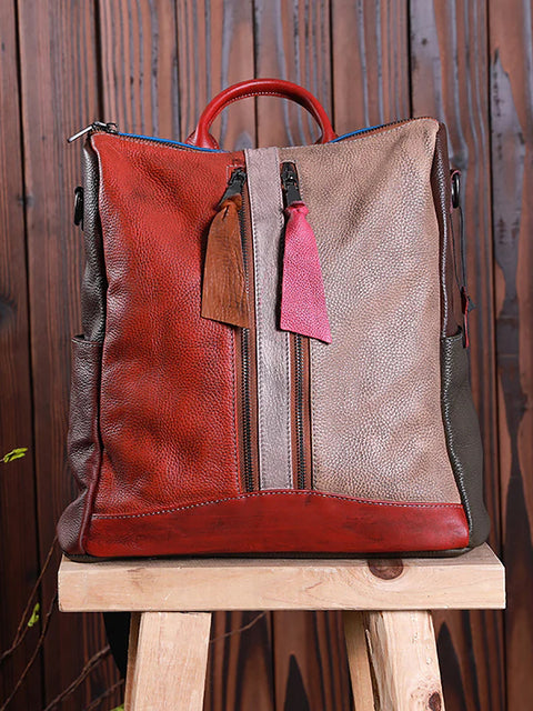 Mochila Multicolor Mullicolor Leather Zipper