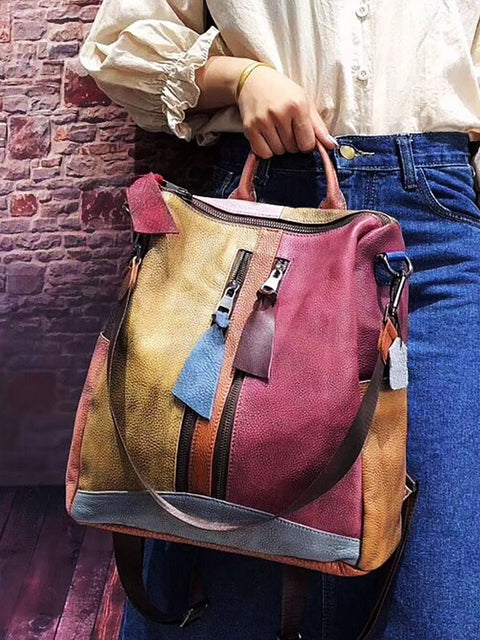 Mochila Multicolor Mullicolor Leather Zipper