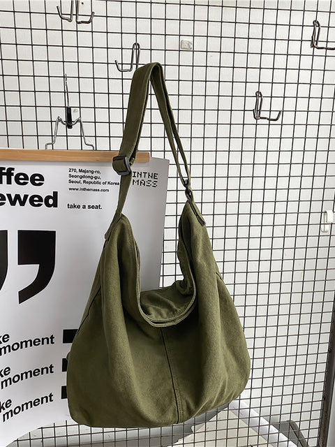 Women Casual Large Capacity Canvas Tote Bag Crossbody Bag