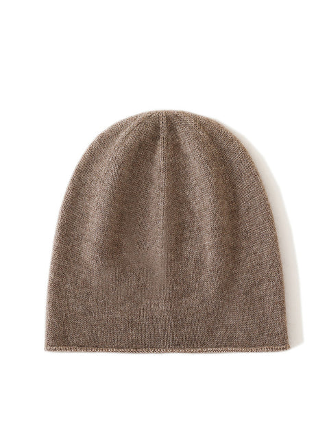 Women Casual Solid Warm Hemming Knit Hat