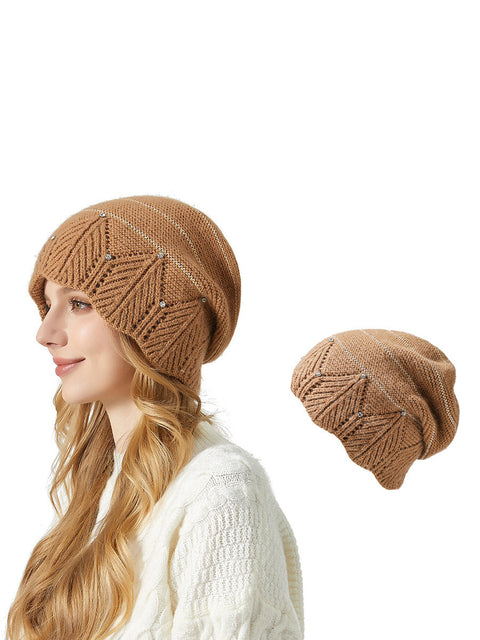 Winter Artsy Soft Warm Rabbit Hair Knit Hat