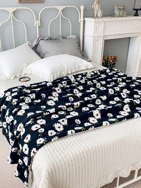 Daisy Fleece Wool Queen Bedcover Sofa Blanket