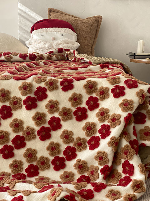 Daisy Fleece Wool Queen Bedcover Sofá Cobertor