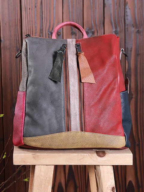 Mochila Multicolor Mullicolor Leather Zipper