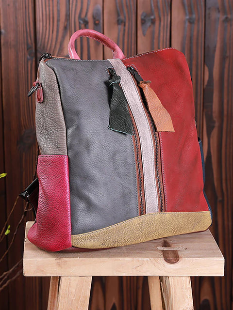 Mochila Multicolor Mullicolor Leather Zipper