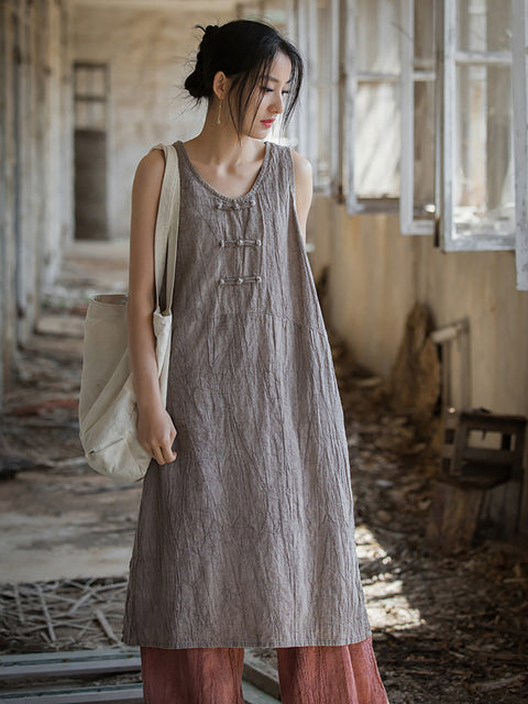 Vestido feminino vintage de verão com colete tie-dye