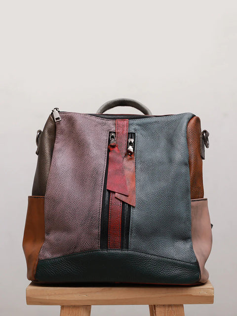 Mochila Multicolor Mullicolor Leather Zipper