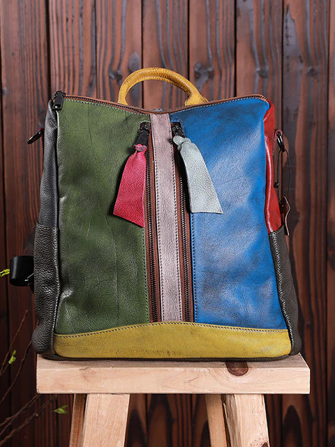 Mochila Multicolor Mullicolor Leather Zipper