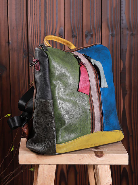 Mochila Multicolor Mullicolor Leather Zipper