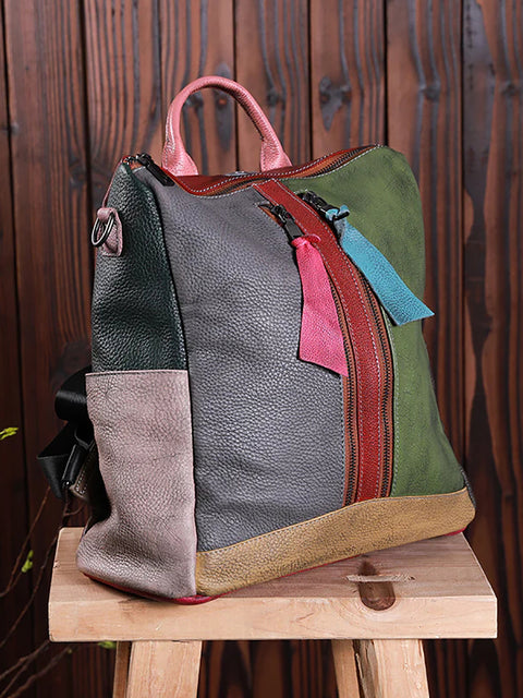 Mochila Multicolor Mullicolor Leather Zipper