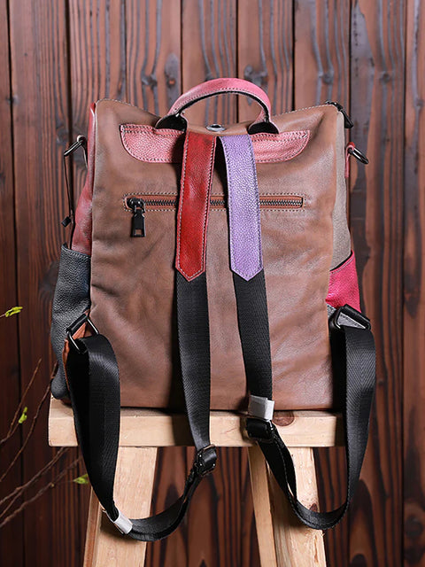 Mochila Multicolor Mullicolor Leather Zipper