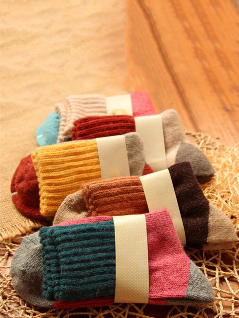 Women Winter Wool Thick Socks(5 Pairs)