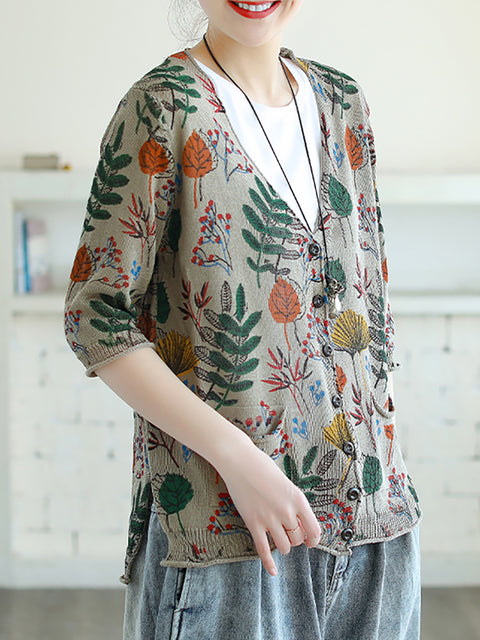 Plus size estampado meia manga feminina camisa de malha