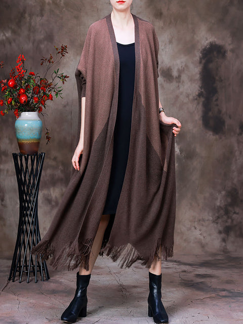 Autumn Patchwork Wool Irregular Coat For Women