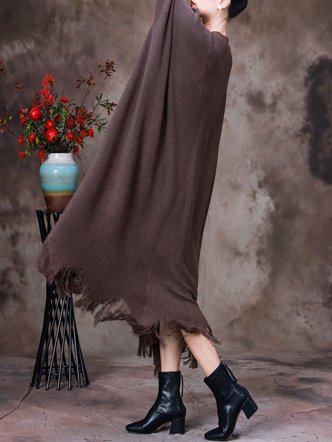 Autumn Patchwork Wool Irregular Casat for Women