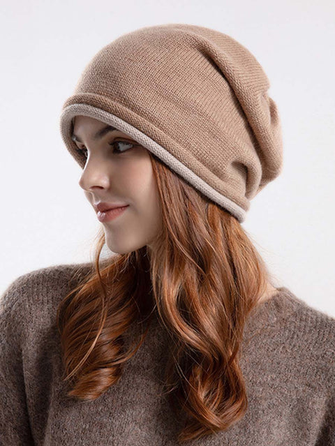 Inverno estilo coreano Solid Kintted Hat