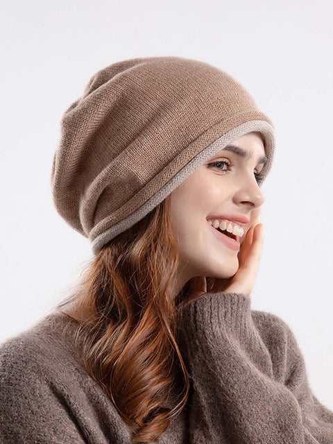 Inverno estilo coreano Solid Kintted Hat